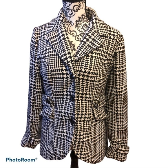 CANDIES houndstooth black & white jacket/blazer - Picture 1 of 9